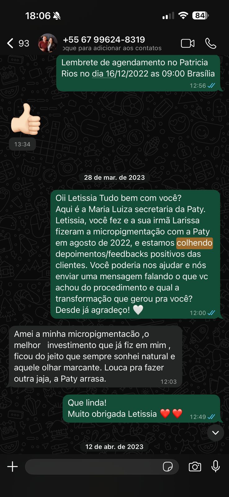 Resultado Design Prime de Sobrancelhas — cliente 03
